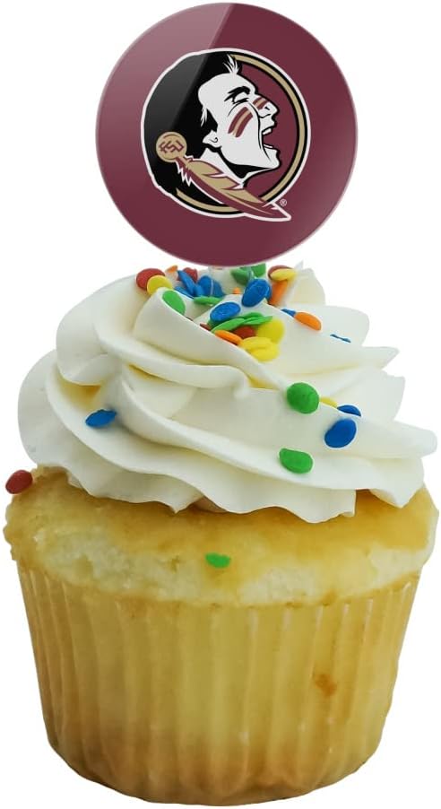Florida State University Logo Cupcake Picks Toppers Decoration Set of 6