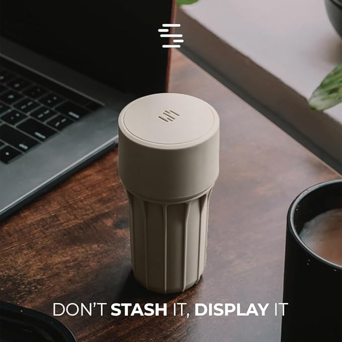 Staze Preserve Vacuum Sealed Storage Jars (148ml) | Patented Smell Proof Containers | Herb Storage & Food Storage Container with Protection - (DUNE)