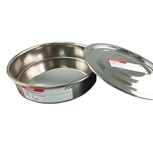 Test Sieve Pan and Lid for Chrome Plating Steel Frame φ20cm/8" Diameter Sieve