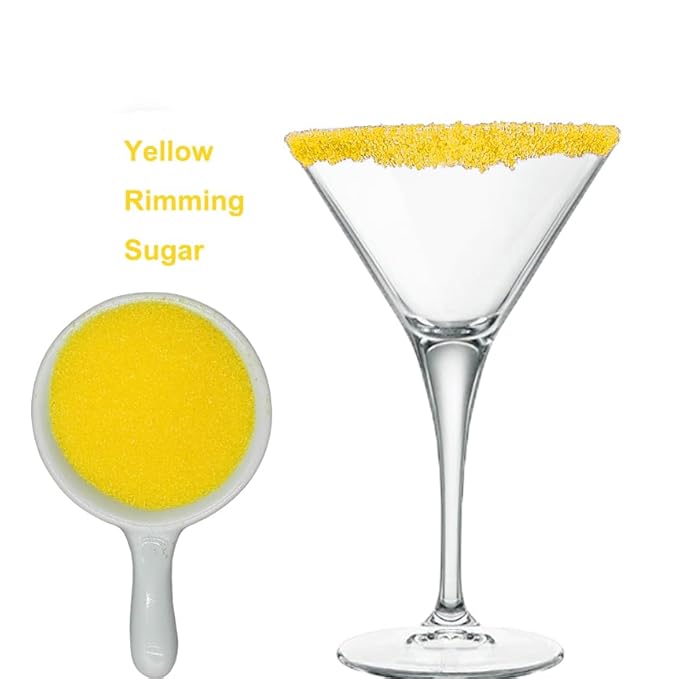 Edible 5 Ounce Fine Decorative Yellow Sanding Sugar Sprinkles for Baking, Sparkling Crystals for Cakes, Cookies, Cupcakes, Ice Cream Topping and Rimming Sugar