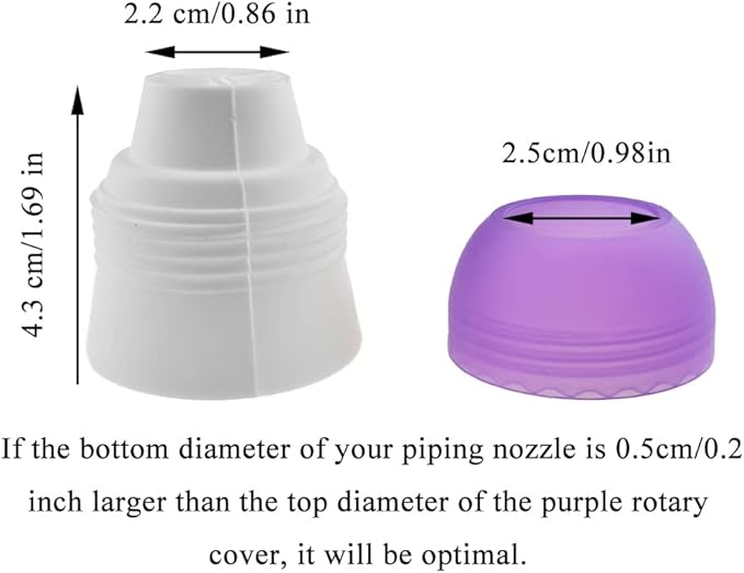 HAHIYO Plastic 3-Color Piping Bag Couplers Diameter 0.98inch/25mm Russian Piping Nozzle Converter Coupler Kit Easy to Twist for Cake Decorating Piping Tip Coupler for Icing Nozzles (3 Pieces)
