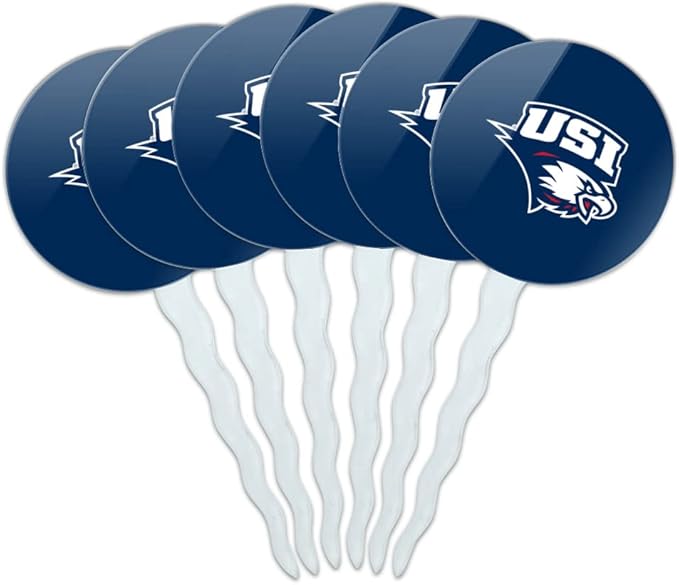 Southern Indiana Primary Logo Cupcake Picks Toppers Decoration Set of 6