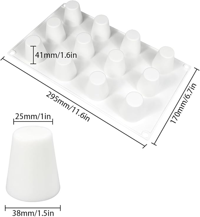 mostsom Cylinder Cup Shape Mousse Cake Mold For Making Chocolate Muffin Ice Shot Glass Mould Kitchen Baking Tool (A_ Small Cup)