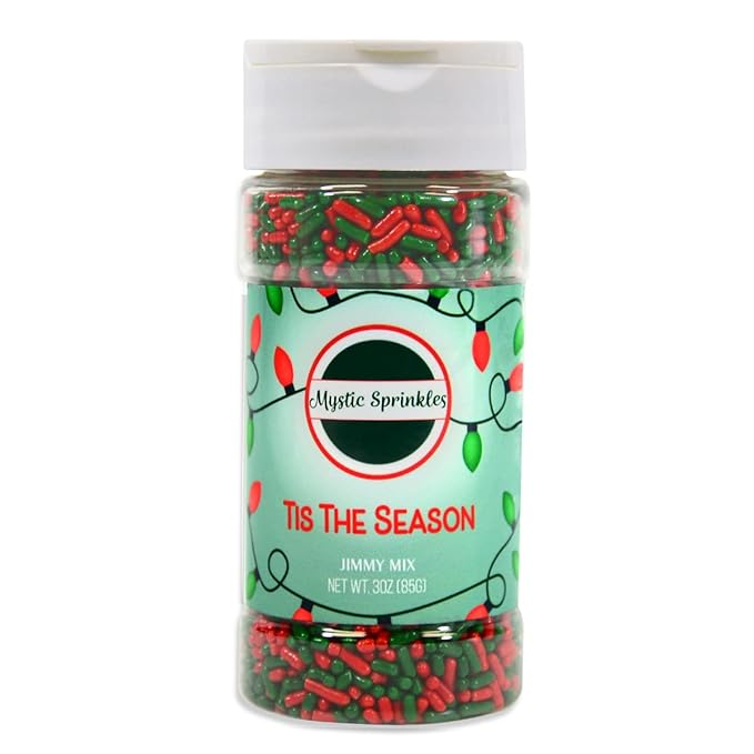 Mystic Sprinkles Christmas Holiday Sprinkle Mixes (Tis The Season Jimmy Mix 3oz)