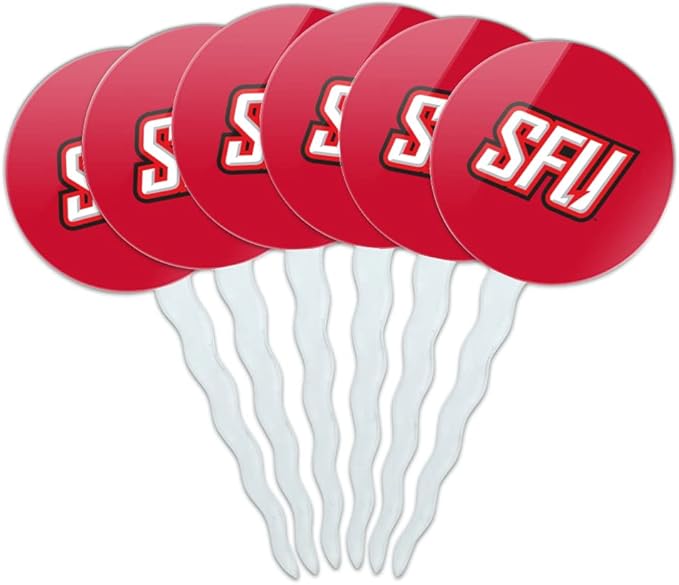 Saint Francis University Primary Logo Cupcake Picks Toppers Decoration Set of 6