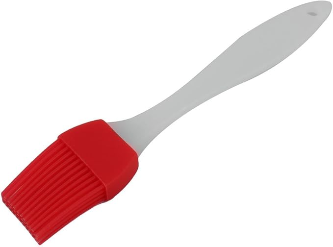 uxcell Silicone Head Kitchen Heat Resistant Baking Basting Cooking Pastry Brush Red