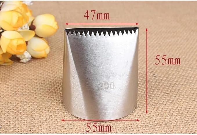 Cake Decorating Icing Tips Set, Crumb Coat Piping Tips, Professional Decorating Tools (Large#200)