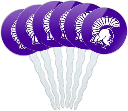 Winona State University Primary Logo Cupcake Picks Toppers Decoration Set of 6