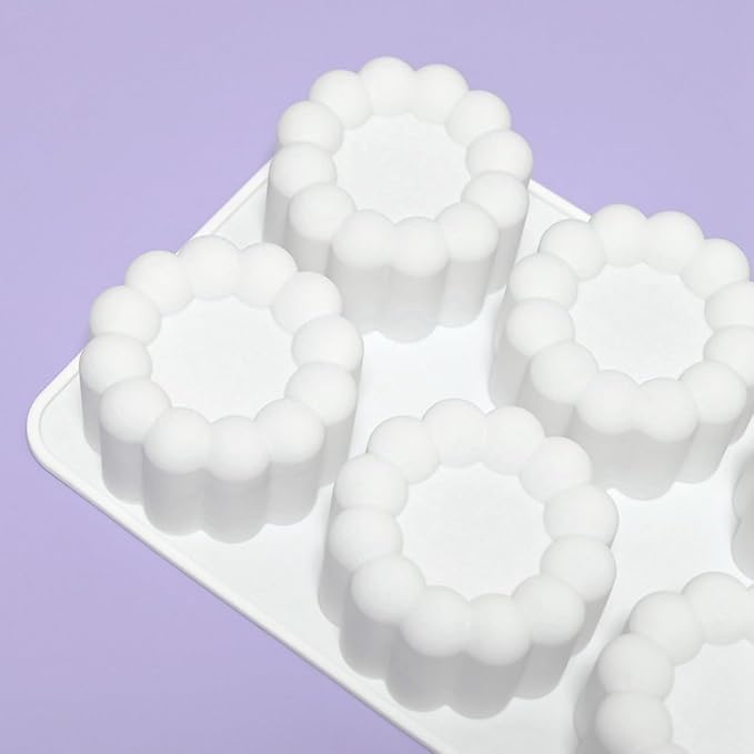 mostsom Silicone Flower Mousse Cake Mold Ice Cream Chocolate Mold Soap 3D Cupcake Bakeware Baking Dish Cake Pan Muffin Mould (A_ Flower)