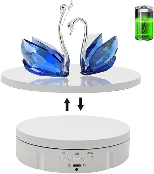 JAYEGT 2 in 1 Motorized Rotating Display Stand with Mirror Replacement Cover，Max 22lbs Load , 360 Degree Electronic Turntable Display Stand for Photography Products Shows, Jewelry, Watch, 3D Models,
