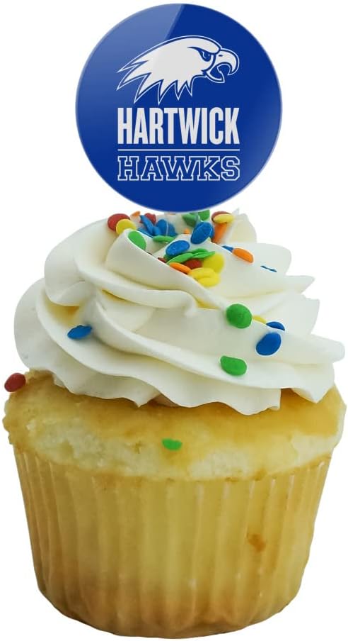 Hartwick College Primary Logo Cupcake Picks Toppers Decoration Set of 6