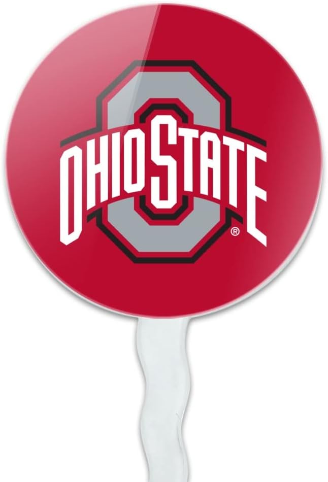 The Ohio State University Primary Logo Cupcake Picks Toppers Decoration Set of 6