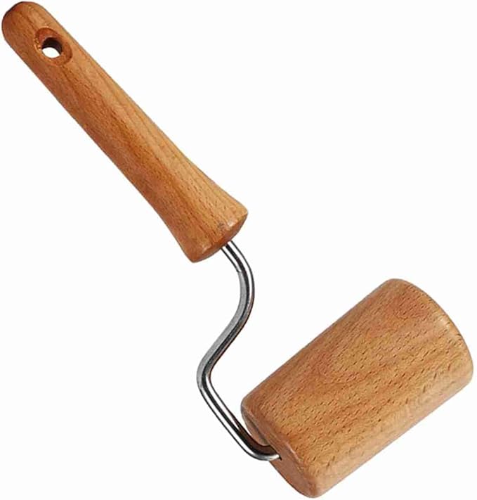 Small Rolling Pin, Pizza Dough Roller, Non Stick Wood Pastry Roller, Kitchen Wooden Rolling Pins for Baking Cooking Cookie Bread Tortilla Dumpling Fondant Clay (Style 4)