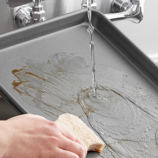 Half Size Sheet Pan, 18 Gauge Aluminum, Non-Stick Gray, Wire Rim, 13 x 18 Inch, 12 Pack for Commercial Baking