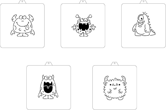 Reusable PYO Cookie Stencil Paint Your Own Custom Design Unique Cookies Stencils Creates Custom Coloring Pages Designs, Perfect for Kids, Parties, and Bakers. Detailed Designs.