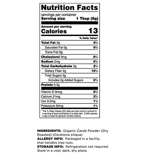 Terrasoul Superfoods Organic Carob Powder, 2 Lbs (2 Pack) - Cocoa Powder Alternative | High in Fiber