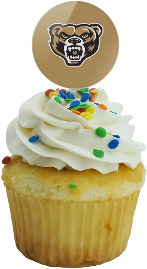 Oakland University Primary Logo Cupcake Picks Toppers Decoration Set of 6