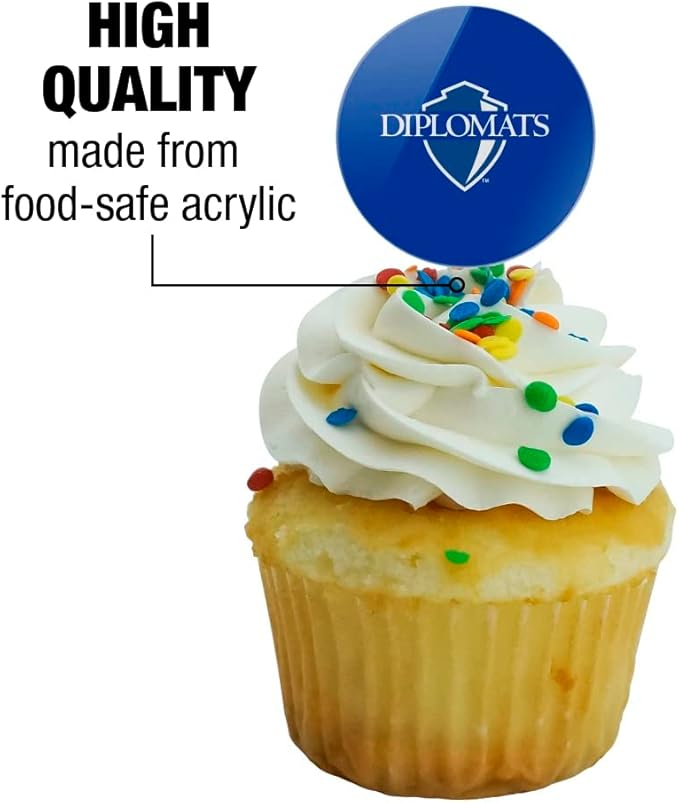 Franklin & Marshall College Primary Logo Cupcake Picks Toppers Decoration Set of 6