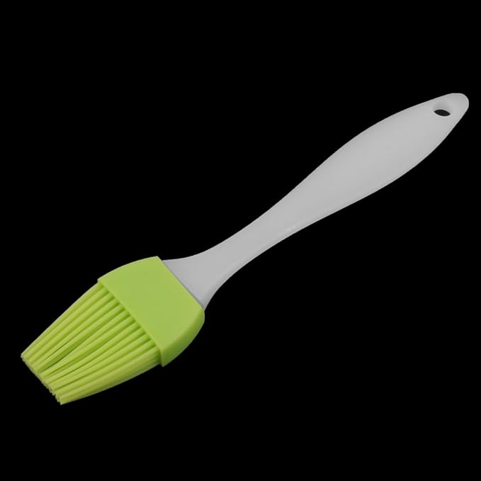 uxcell Silicone Head Kitchen Heat Resistant Baking Basting Cooking Pastry Brush Green