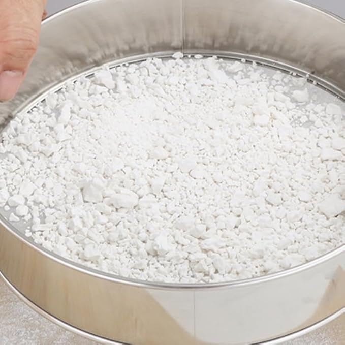 PRETYZOOM Stainless Steel Flour Sifter 11.8 Inch Fine Mesh Sieve for Baking Bread Flour and Pastry Kitchen Tool