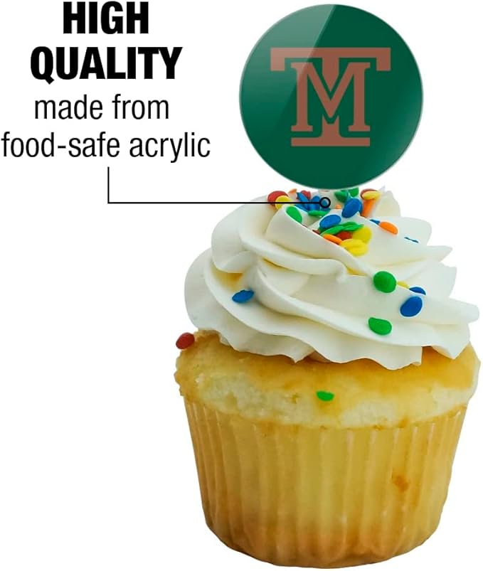 GRAPHICS & MORE Montana Tech of The University of Montana Primary Logo Cupcake Picks Toppers Decoration Set of 6