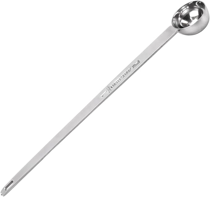 9.1'' Long Handle Teaspoon Measuring Spoon Coffee Scoop Stainless Steel – Metal Tablespoon 10ml Tsp or tbsp Measure for Tea Milk Ice Cream Baking Cooking Dry or Liquid Ingredients Kitchen Gadgets