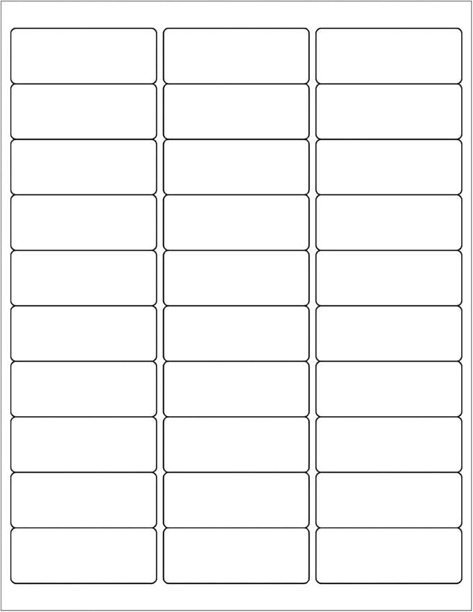 (1000 Sheets, 30000 Labels) Sticker Paper, 1" x 2 5/8" Shipping Address Labels, 30 Per Page Self Adhesive Mailing Label for Laser and Inkjet Printers