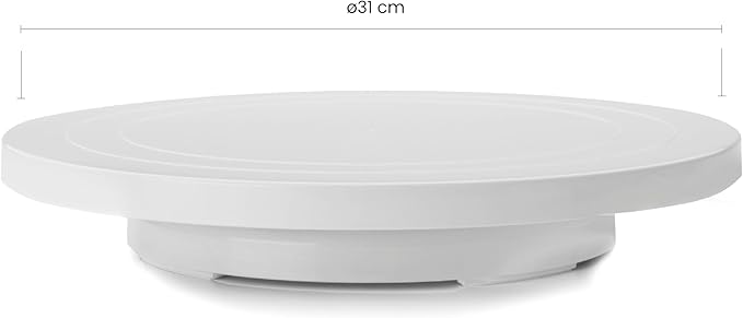 IBILI Rotating Base Stand Low 30 cm of Plastic, White, 30 x 30 x 5 cm