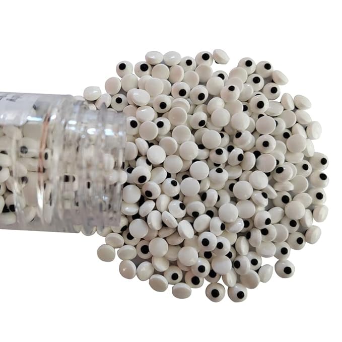 Sarah's Candy Factory Mini Size (0.3 inches) 3.1 Oz in Bottle Candy Eyes Eyeballs for Cake, Cupcake Toppers, Cookie Decorations Edible Sugar Icing Kosher in a Bottle