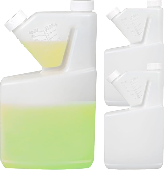 3 Pcs 17oz Measure Container Tip and Pour Measuring Containers Plastic Bottle up to 2oz Capacity