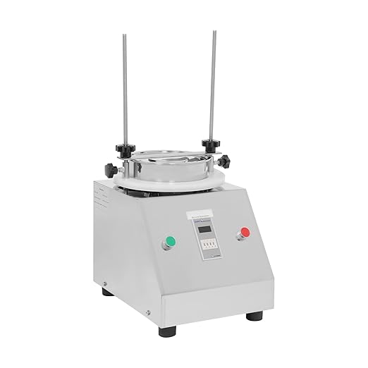 Lab Sifter Shaker, 125W Electric Sieve Shaker Lab Sifter Vibrating Sieve Machine with Display Screen, Capable of Screening Particles Ranging from 0.025 to 20 mm