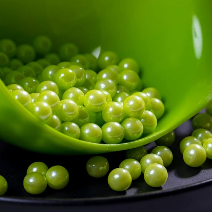 Light Green Sprinkles Edible Pearls,Cake Sprinkles 130g 4.6OZ,Cookie Sprinkles,Sugar Pearl, Edible Candy Pearls for Cake Cupcake Decorationg (7mm-lightgreen)