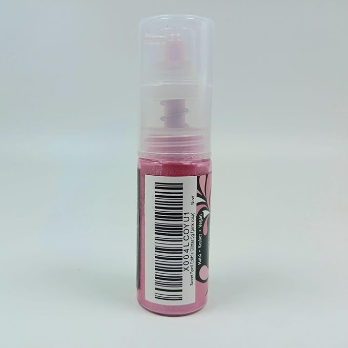 Sweet Spell Edible Cake Glitter Spray – Shimmering Magic for Cakes Decorating & Cocktails – 100% Edible, Food-Grade, Vegan, Gluten-Free (Pink)