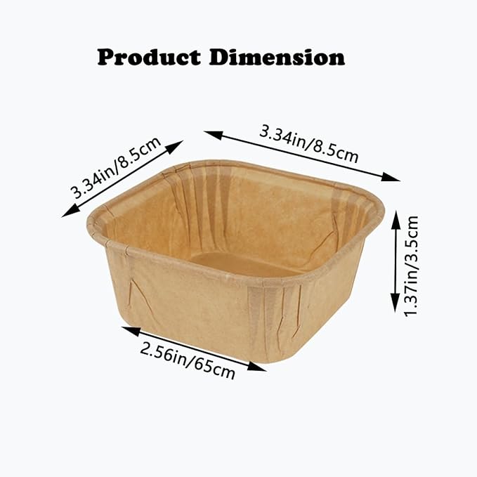 50Pcs Paper Loaf Pans for Baking, Parchment Cupcake Liners KraftPaper Loaf Pan, Disposable-Paper Baking Loft Mold for Microwave Freezer Oven Safe Display,Wedding Birthday Baby Shower Party Supplies
