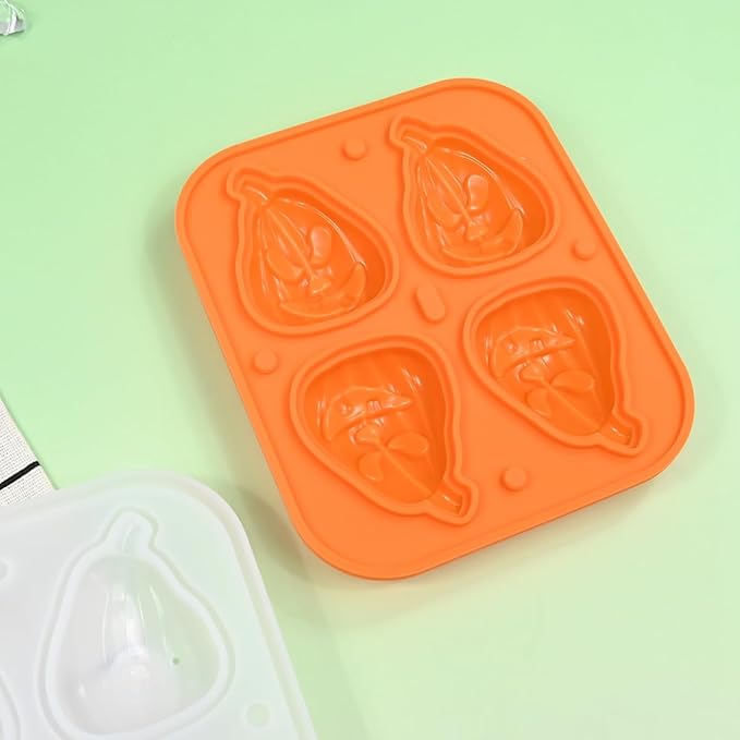 mostsom Silicone Mold Mousse Molds 2 in 1 Pastry Mold 3D Pumpkin Halloween Dessert Mousse Cake Baking Pan Chocolate Candles Soap Fondant Molds DIY Cake Decoration Tools (C_ Pumpkin)