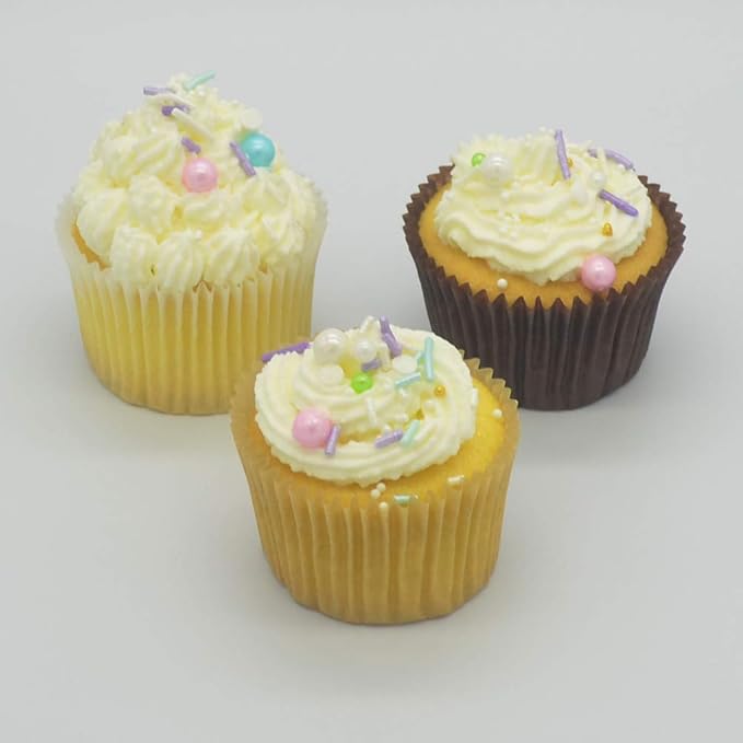 White Cupcake Liners Greaseproof Paper Standard Baking Cups for Wedding Party and More, 150-Count