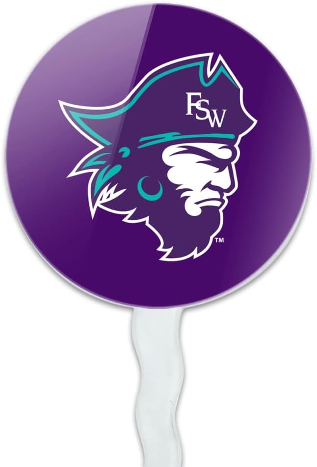 Florida Southwestern State College Primary Logo Cupcake Picks Toppers Decoration Set of 6