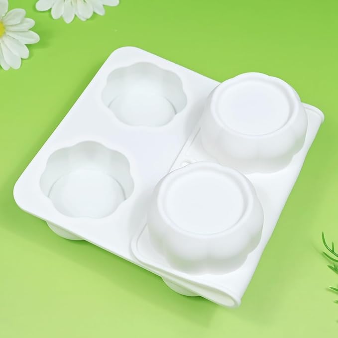 mostsom Silicone Mousse Cake Molds Cylinder Flower Border Pudding Cake Bakeware Baking Tools 3D Bread Pastry Mould DIY Birthday Wedding (H_ Flower)