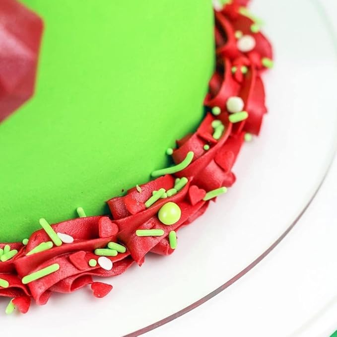 Green Red Heart Sprinkles for Cookie Decorating Fancy Hearts Sprinkles for Cake Decorating Edible Cake Decorations, Green Sprinkle Cupcake Toppers Cake and Toppings