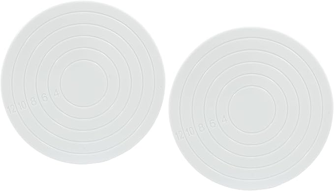 2 Pcs Cake Decorating Turntable - 5.5 Inch Revolving Cake Stand - Cookie Decorating Swivel Stand for Kitchen Cake Baking - White