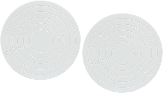 2 Pcs Cake Decorating Turntable - 5.5 Inch Revolving Cake Stand - Cookie Decorating Swivel Stand for Kitchen Cake Baking - White