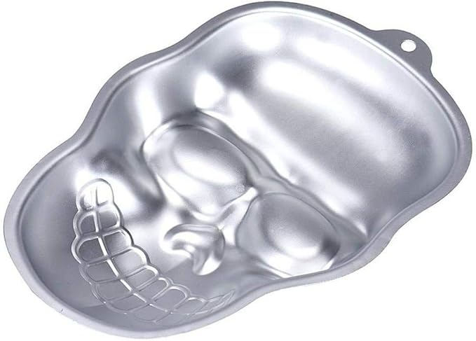 3D Skull Cake Mold Halloween Aluminum Baking Mould Nonstick DIY Baking Tools