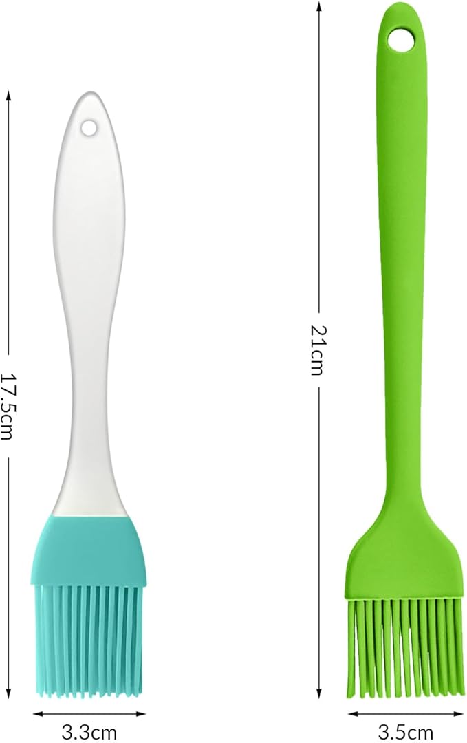 8 pieces basting brush for grilling,pastry brush,bbq basting brush,basting brush,rubber brush for cooking,basting brush for cooking,silicone bbq brush,barbecue sauce brush (green)