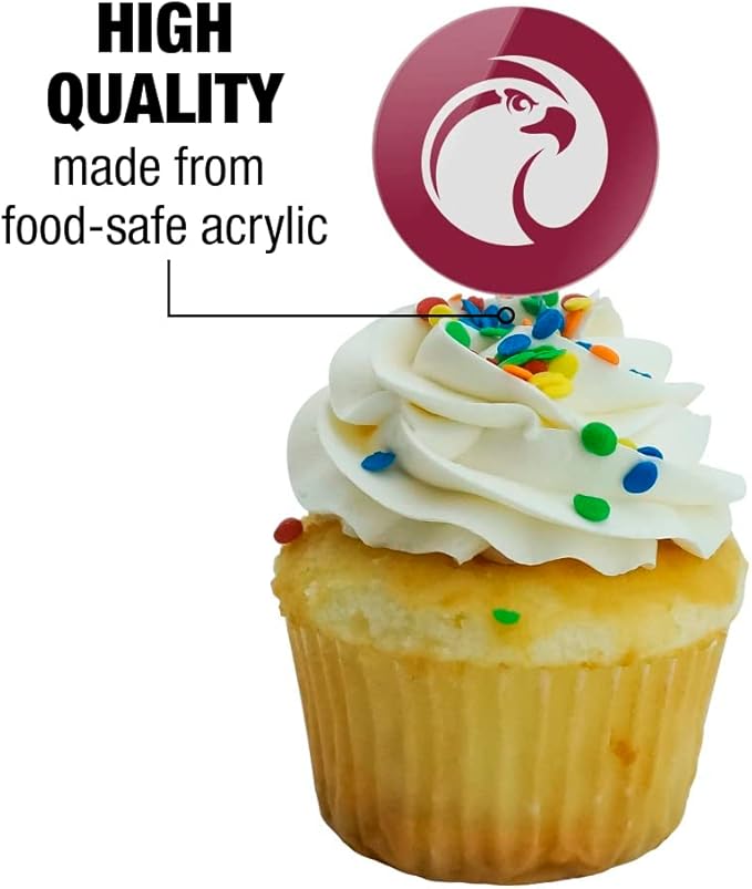 Seattle Pacific University Primary Logo Cupcake Picks Toppers Decoration Set of 6