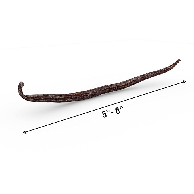 Heart & Harvest Madagascar Vanilla Pods Grade A, 5"-6" Length, Set of 25 Whole Vanilla Beans Perfect for Creating Pure Vanilla Powder & Extract (Pack of 25)