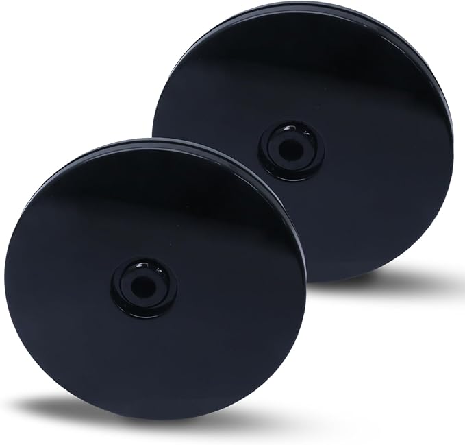 2PCS 2Inch Acrylic Lazy Susan Turntable Platter, Black Turntable Organizer Round Rotating Plate Revolving Display Base for Spice Rack Table Cake Cookie Decorating