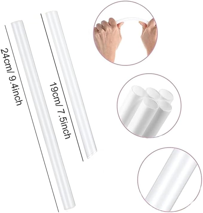 28-Piece Smiley Plastic Cake Dowel Rods Set - 12 Pcs White, 4 Cake Separator Plates for 4, 6, 8, 10 Inch Cakes
