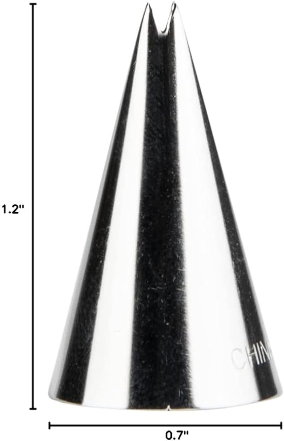 Restaurantware Pastry Tek Leaf Icing Tip 1 Reusable Piping Tip - #349 Dent-Resistant Stainless Steel Decorating Cake Tip Dishwasher-Safe Decorate Cupcakes Cakes or Cookies