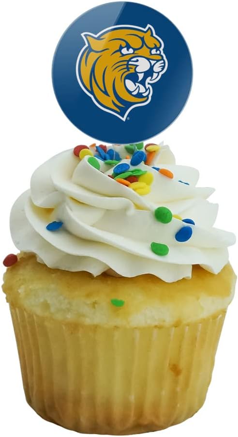 Johnson & Wales University Primary Logo Cupcake Picks Toppers Decoration Set of 6