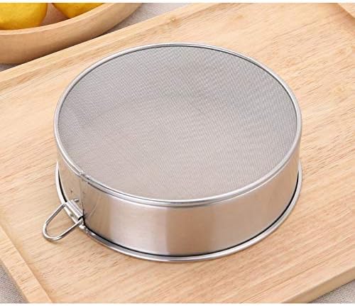 Falytemow Flour Sifter Round Flour Sieve Strainer with 40 Mesh Premium Rustproof Stainless Steel Fine Mesh for Baking 7.87 inch x 1.97 inch